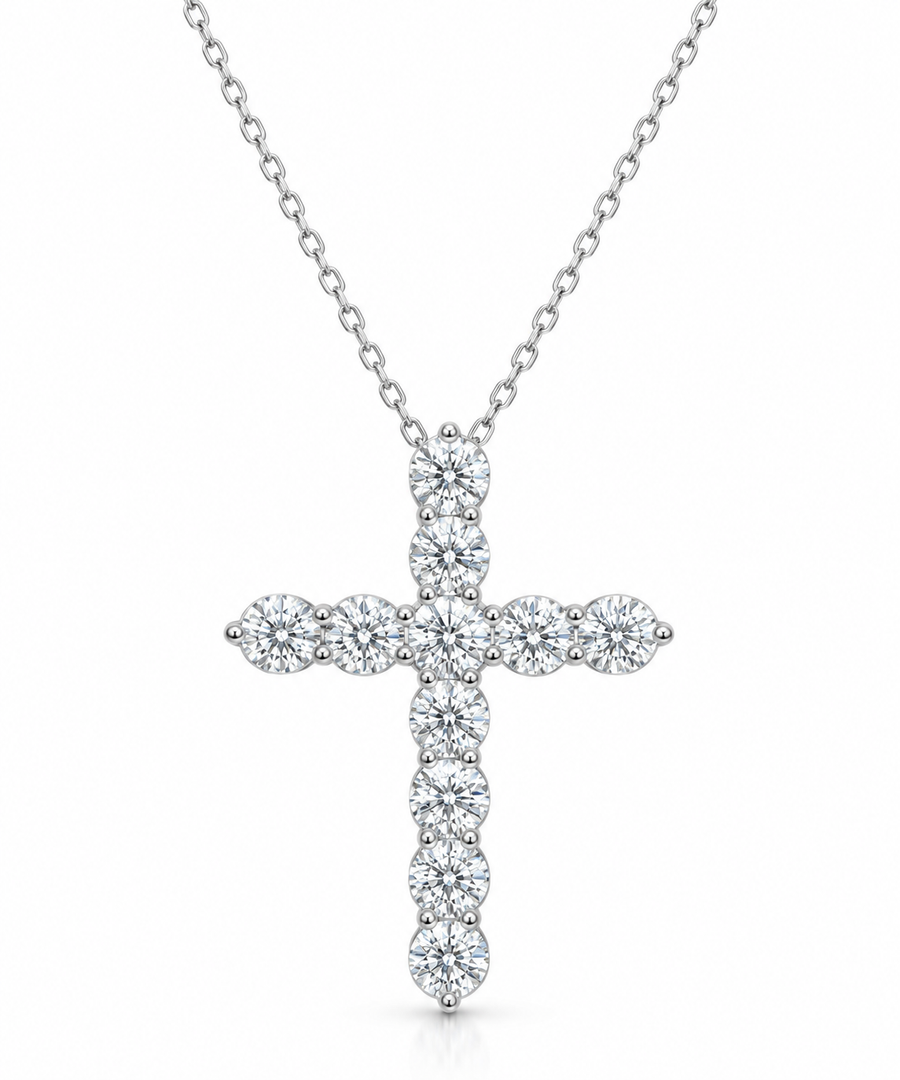 4.6 Carat Diamond Cross Necklace