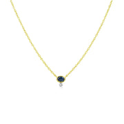 Blue Sapphire and Diamond Necklace