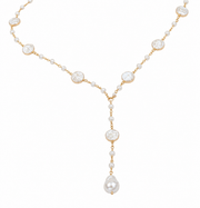 Pearl Cascade Lariat Necklace