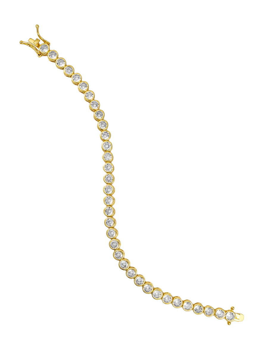 Round Bezel Set Tennis Bracelet