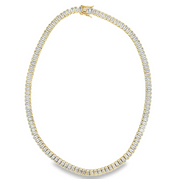 Baguette Bezel Tennis Necklace