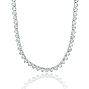Heart Bezel Tennis Necklace