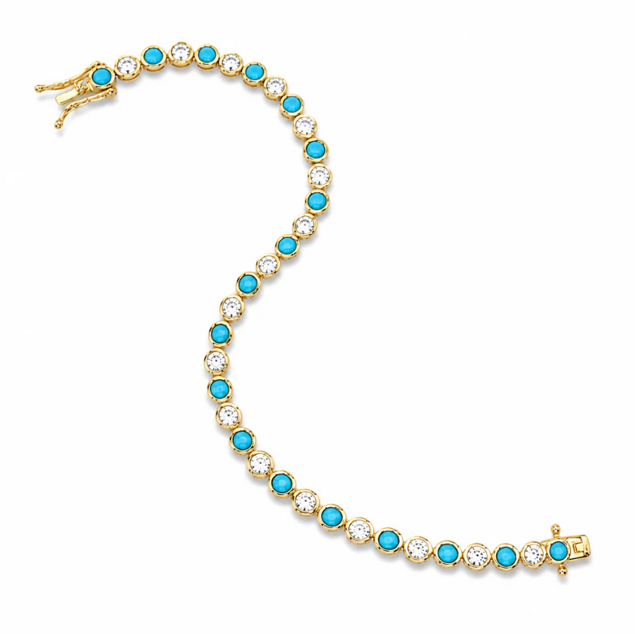 Turquoise Duet Tennis Bracelet