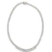 Baguette Bezel Tennis Necklace