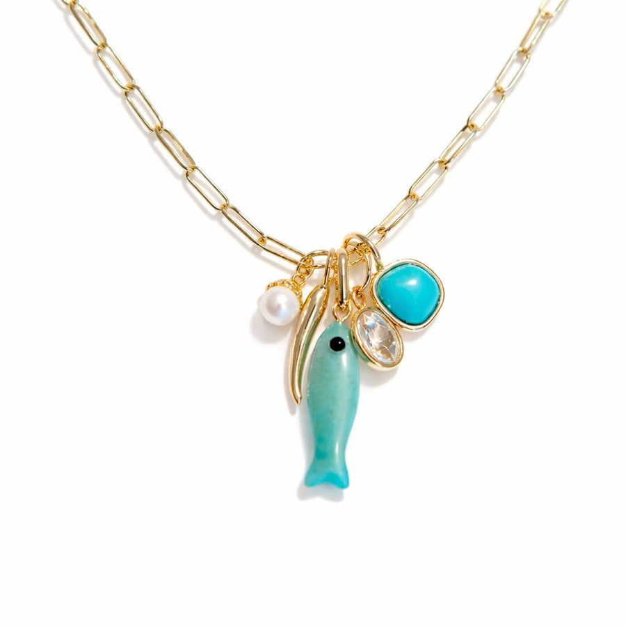 Azure Siren Charm Necklace