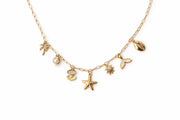 Coastal Treasures Charm Necklace - Gold Plated