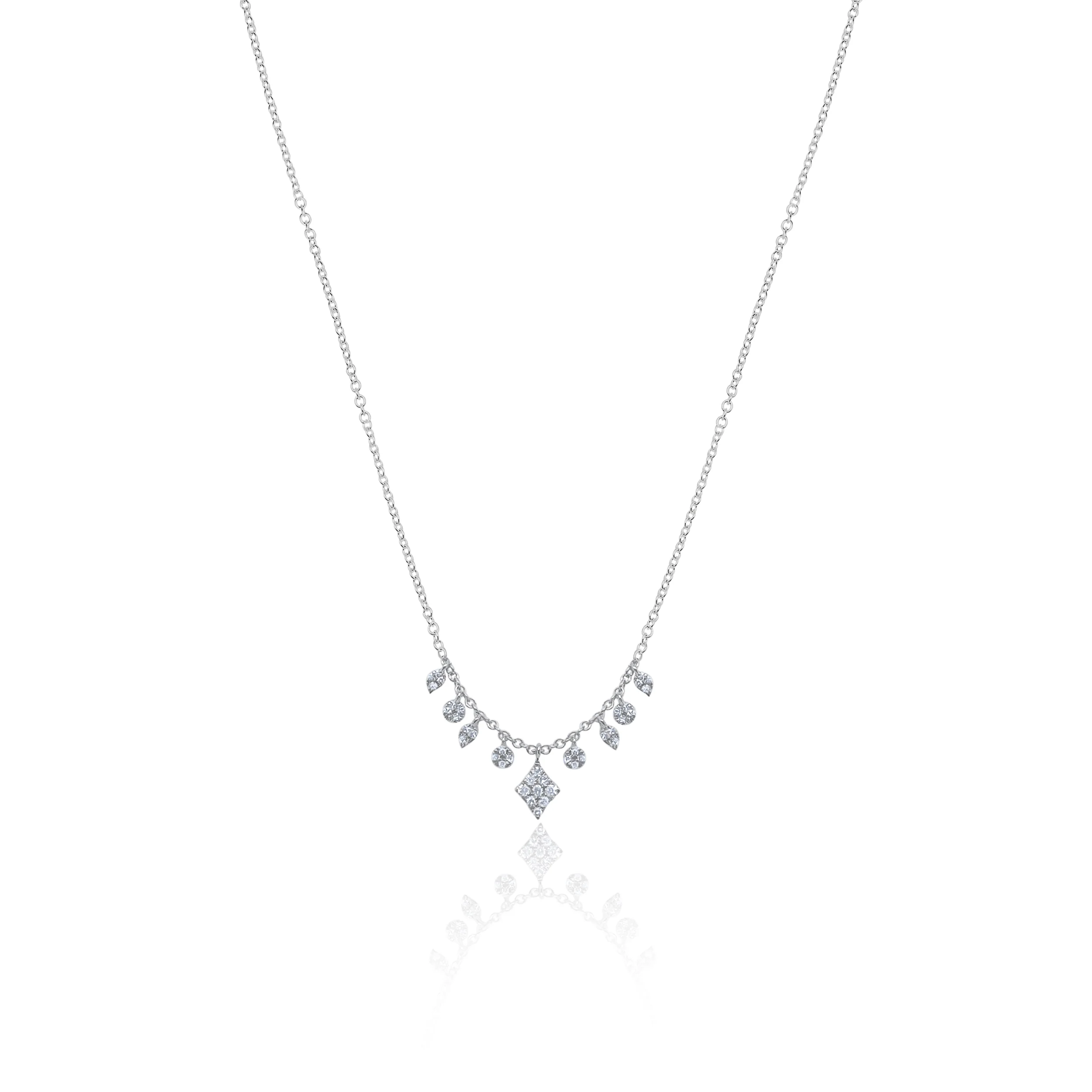 White Gold Diamond Charms Necklace