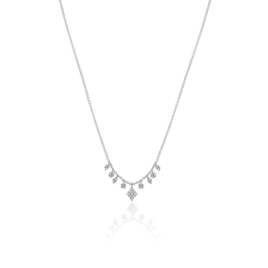 White Gold Diamond Charms Necklace