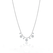 Disk Layering Necklace layered on model