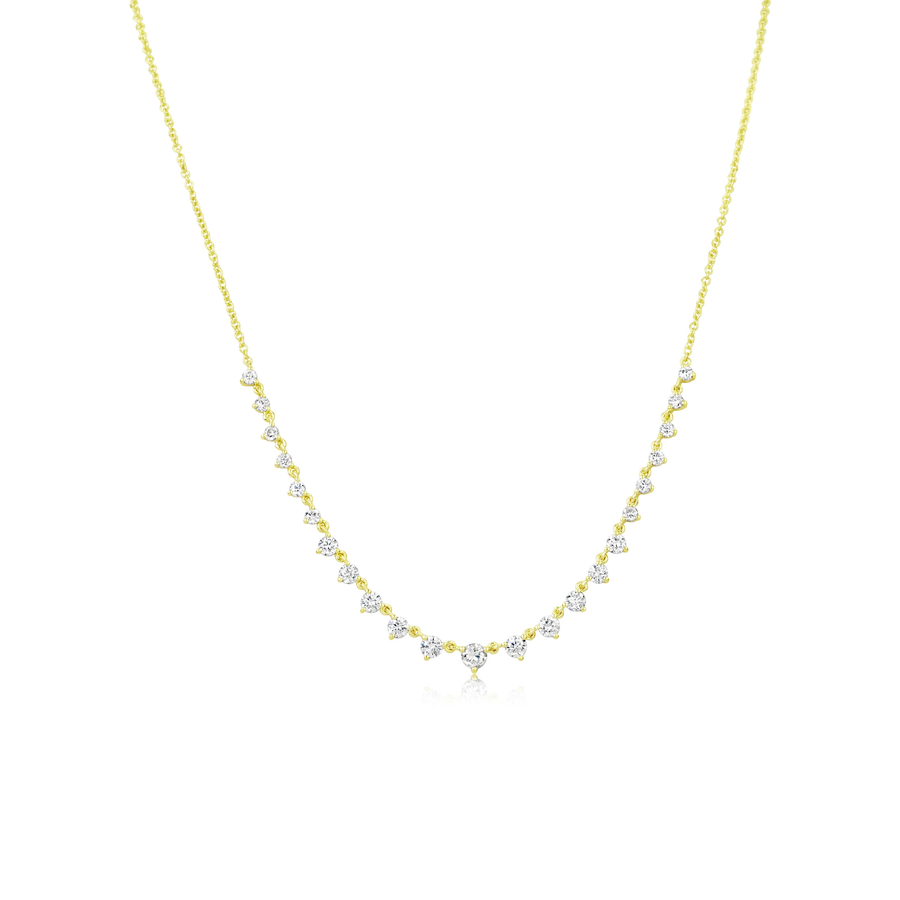 Yellow Gold 1 Carat Diamond Necklace