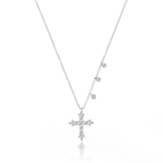 White Gold Diamond Cross Necklace product