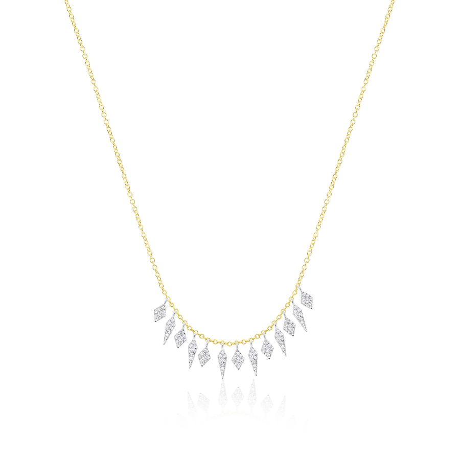 14kt Yellow Gold Double Charm Diamond Necklace