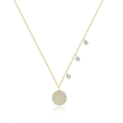 Yellow Meira T Signature Disc Necklace on model