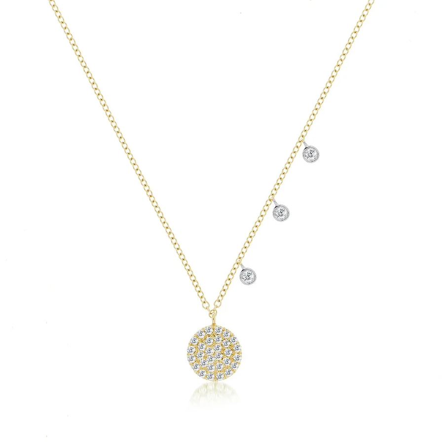 Yellow Meira T Signature Disc Necklace on model