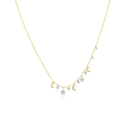 Meira T Moon and Star Necklace