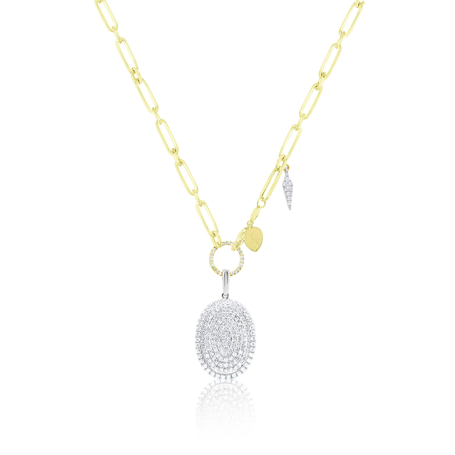 14kt Yellow Gold Chain and Diamond Pendant Necklace