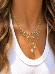 Blue Topaz Spot Necklace lifestyle