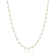 Meira T 14k Rose Gold Necklace with Diamond Bezels