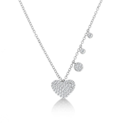 Diamond Heart Necklace white gold