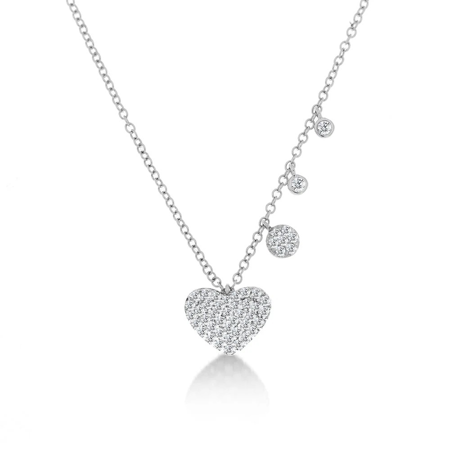 Diamond Heart Necklace white gold