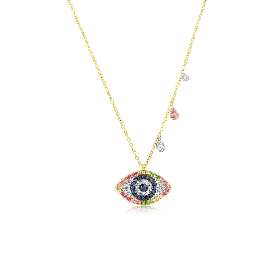 Rainbow Evil Eye Necklace