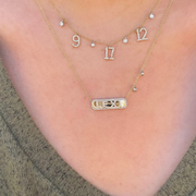 Diamond Name Plate Necklace