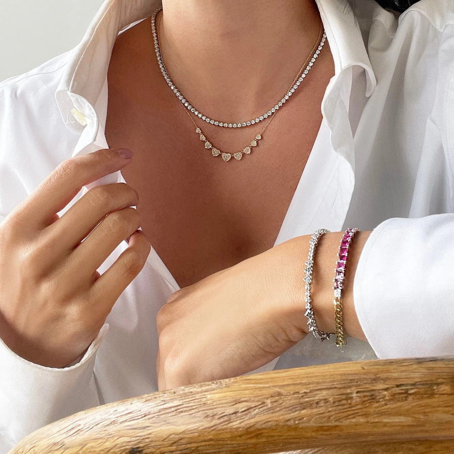 5 Carat Diamond Tennis Necklace lifestyle