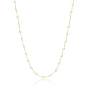 14kt Yellow Gold Lab Grown Diamond Drilled Necklace