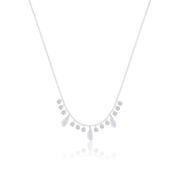 White Gold Layering Necklace with Diamonds