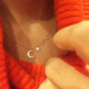 Meira T Essential Moon and Star Diamond Necklace lifestyle