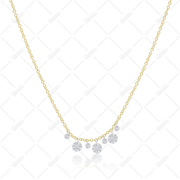 Disk Layering Necklace 14kt Yellow Gold