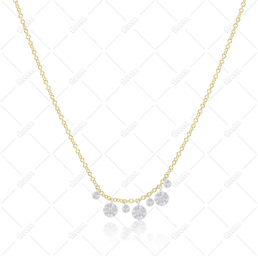 Disk Layering Necklace 14kt Yellow Gold
