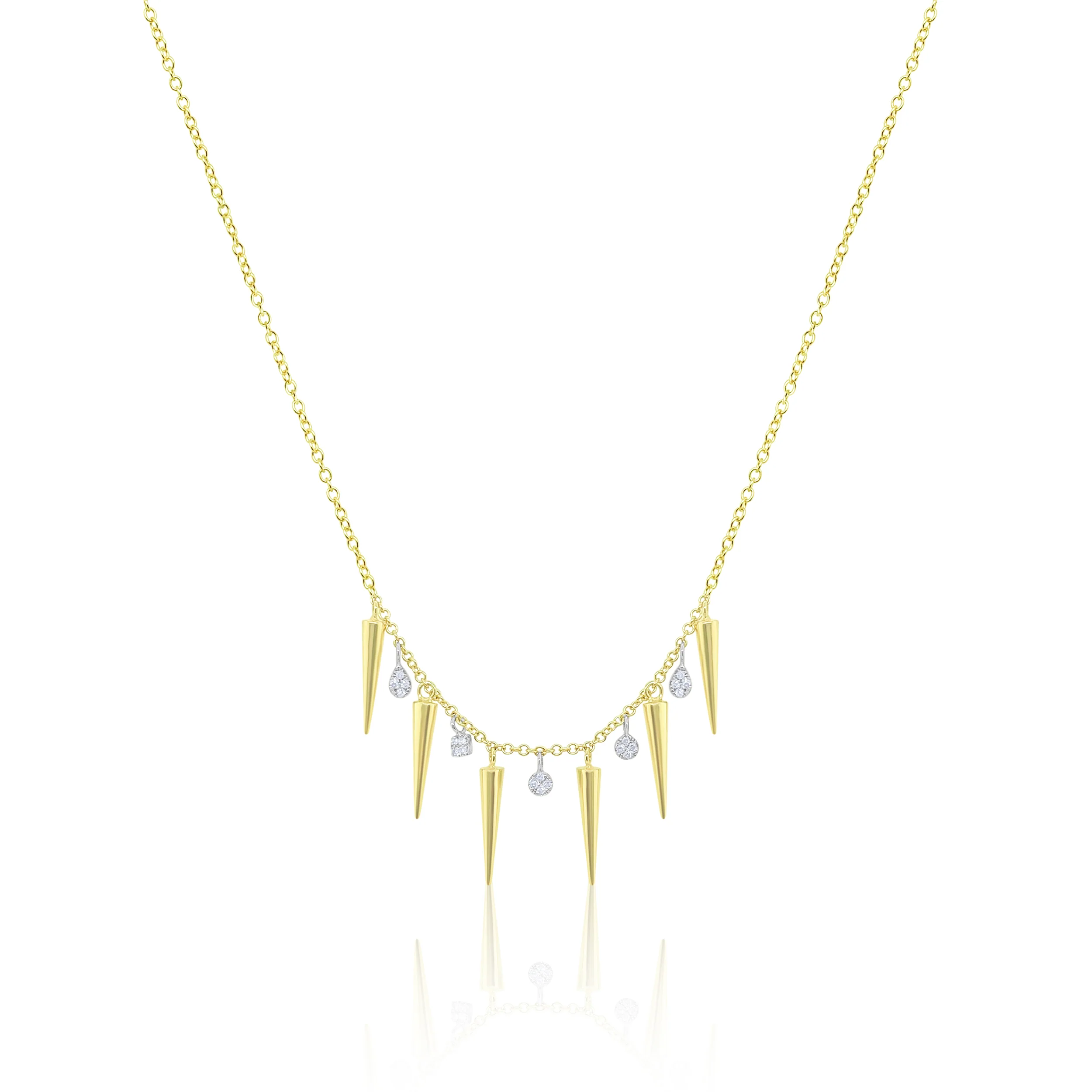 Yellow Gold Dagger Necklace