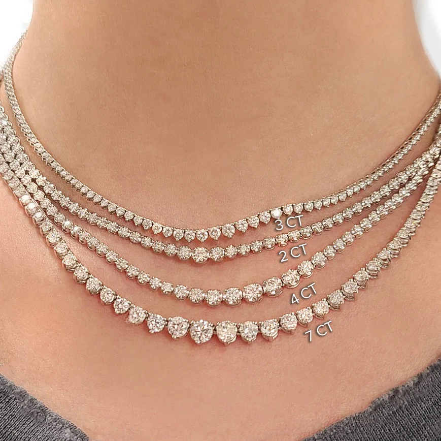 2 carat Diamond Tennis Necklace lifestyle