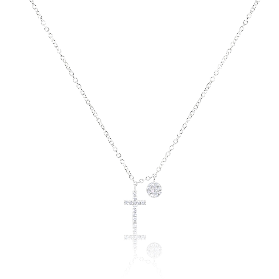 Diamond Cross Necklace white gold