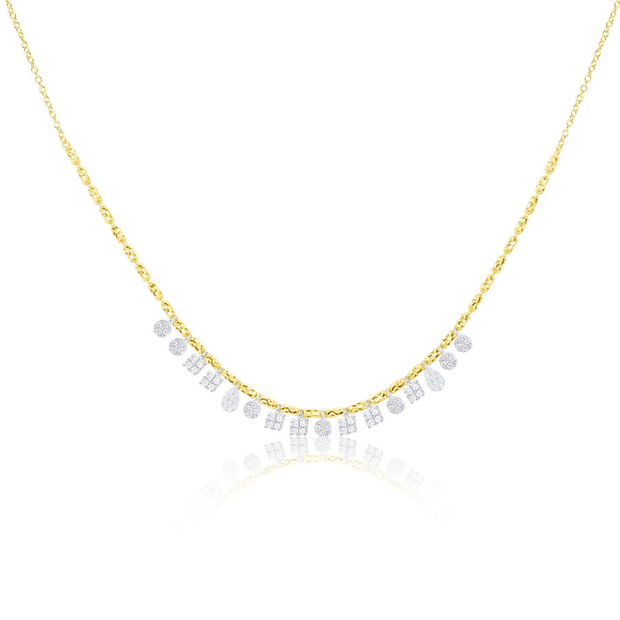 14kt Yellow Gold Layering Diamond Necklace