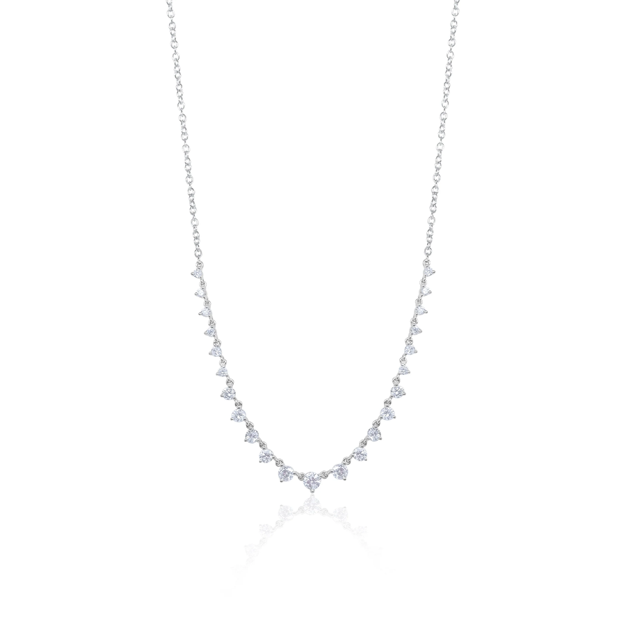 White Gold 1 Carat Diamond Necklace