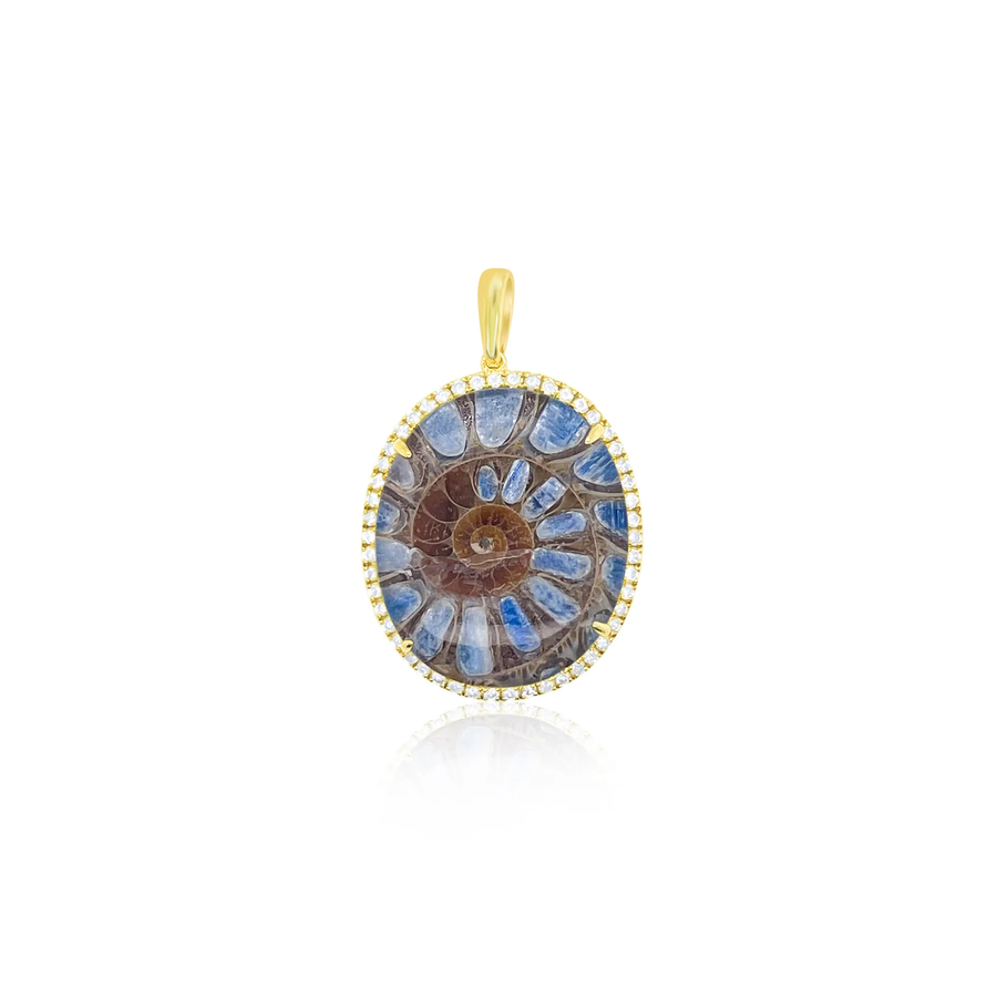 14kt Yellow Gold Fossil and Diamond Charm