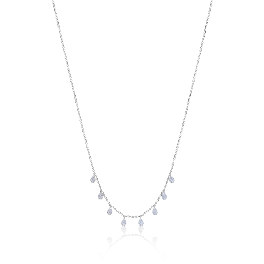 Dainty White Gold Diamond Necklace