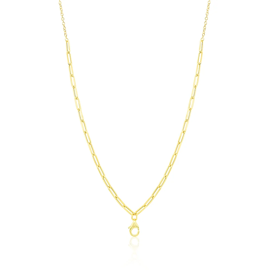 14kt Yellow Gold Link Chain with Charm Enhancer