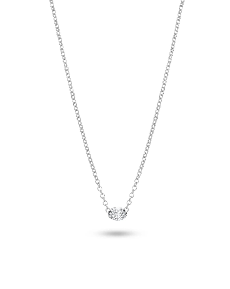Drilled Diamond Necklace Round Cut 0.26cts