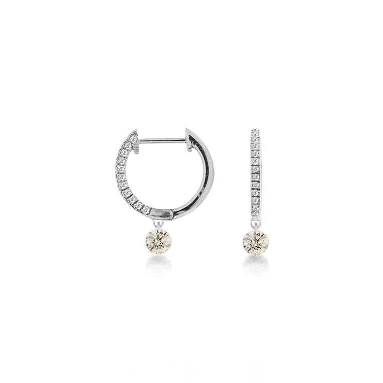 Drilled Diamond Huggies