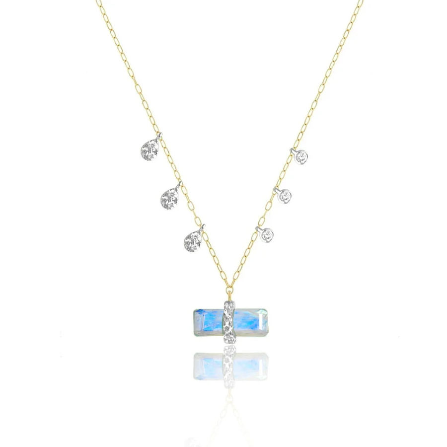 Rainbow Moonstone Bohemian Necklace