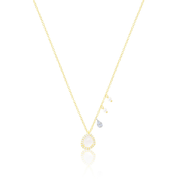 Yellow Gold Moonstone Necklace