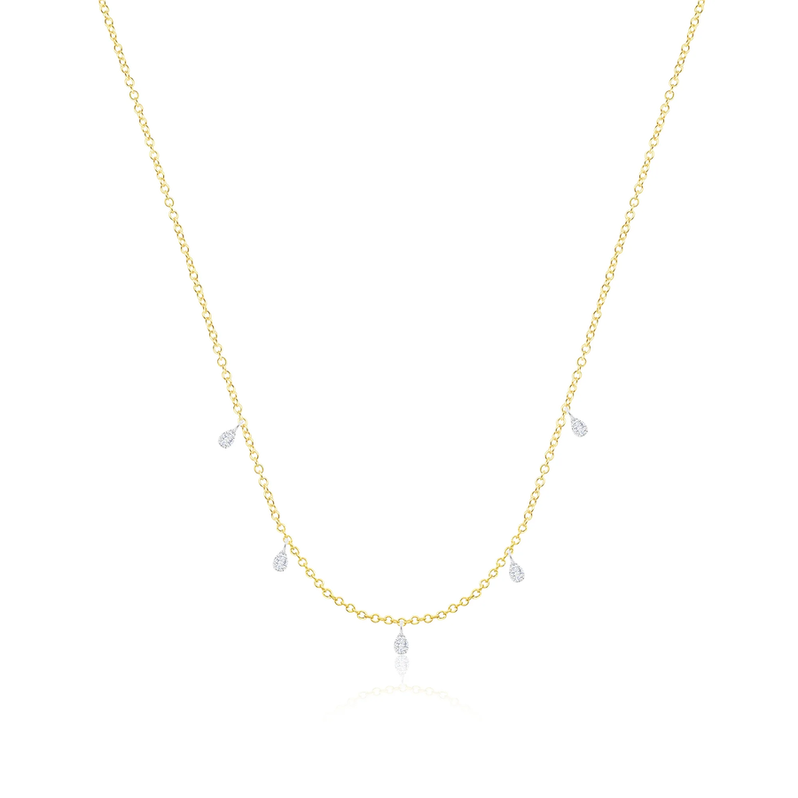 14kt Yellow Gold Layering Diamond Necklace