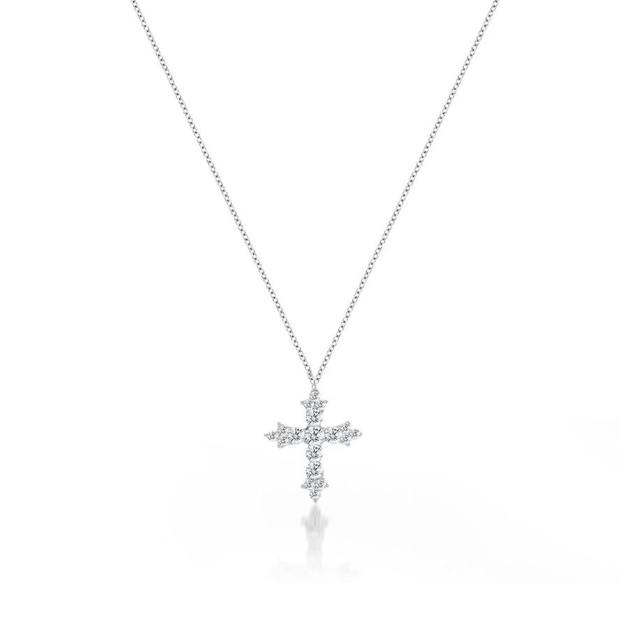 Diamond Cross Necklace white gold