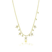 Diamond Star Necklace on model