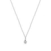 White Gold Drilled Diamond Necklace