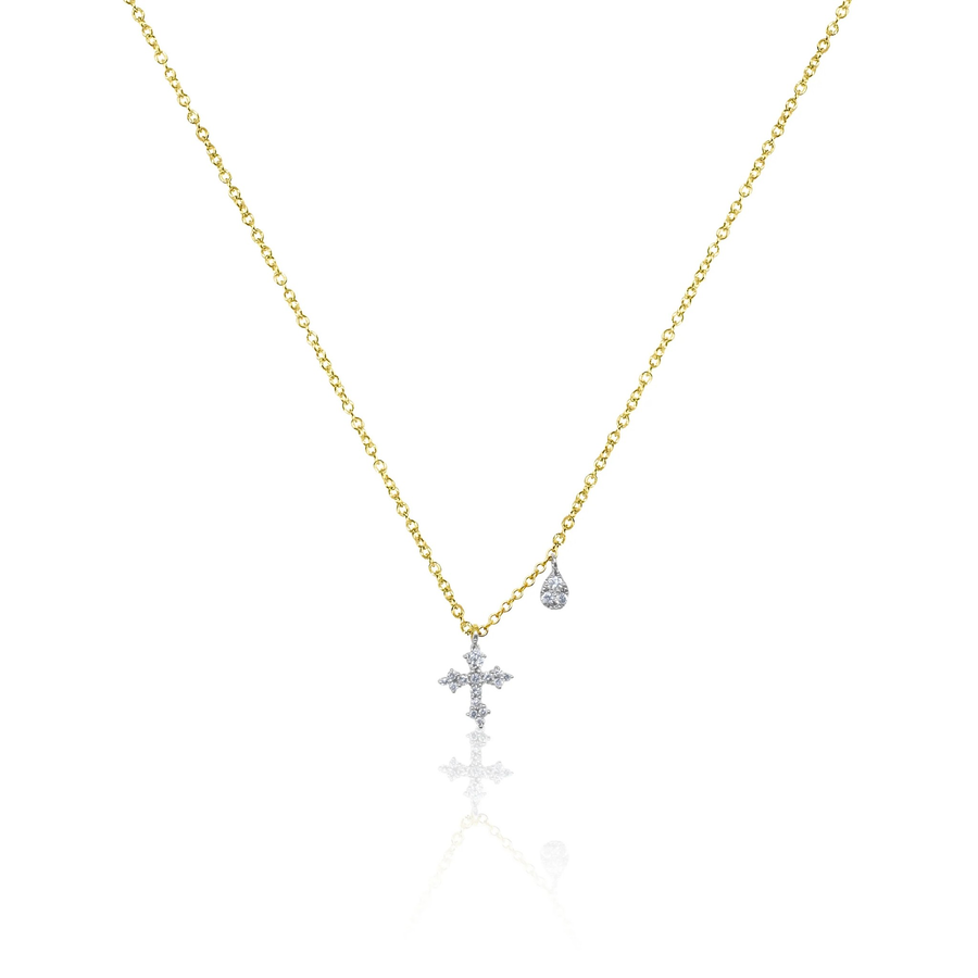 Meira T 14kt Yellow Gold Diamond Cross And Charm Necklace