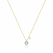 Blue Topaz Spot Necklace